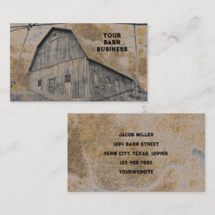 Rustic Gray Sepia Barn Vintage Texture Grunge Business Card