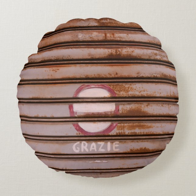Rustic Grazie Shutter Napoli 1 Round Cushion (Front)