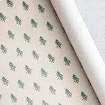 Rustic Green and Beige Pine Trees Christmas Wrapping Paper<br><div class="desc">Custom-designed Christmas wrapping paper featuring rustic hand drawn style forest green and beige pine trees design.</div>