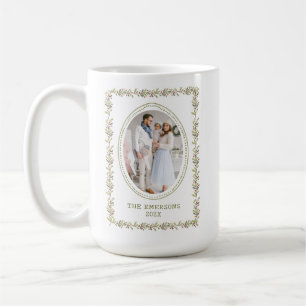 Rustic Green Botanical Christmas Mug