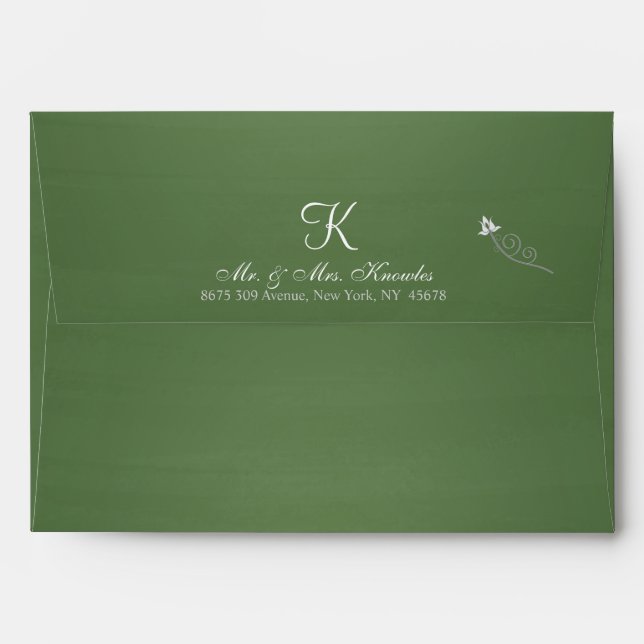 Rustic Green Chalkboard Old School Budget Value Envelope (Back (Top Flap))