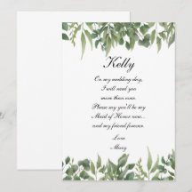 Rustic Green Leaves Greenery Foliage Maid Of Honou