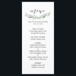 Rustic Green Olive Branch Simple Wedding Menu Card<br><div class="desc">Rustic and Simple Green Olive Branch Wedding Menu. Please click the "Customise It" button above! Matching items are also available.</div>