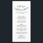 Rustic Green Olive Branch Simple Wedding Menu Card<br><div class="desc">Rustic and Simple Green Olive Branch Wedding Menu. Please click the "Customise It" button above! Matching items are also available.</div>
