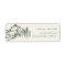 Rustic Green Pine Woods Mountain Sketch Address