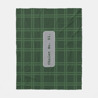 Rustic Green Plaid Chalet Fleece Blanket