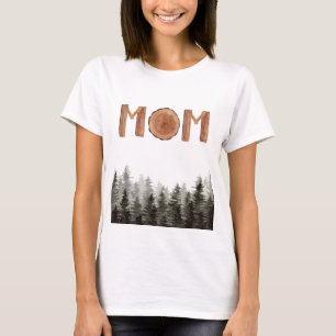 Rustic Green Trees Mum T-Shirt