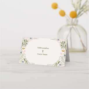 Rustic Green Woodland Fern Wedding Place Card