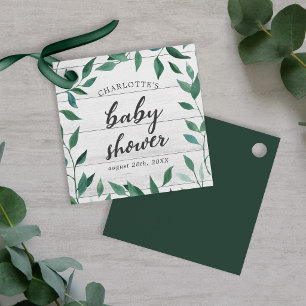 Rustic Greenery Baby Shower Favour Tags