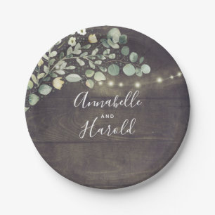 Rustic Greenery Countryside Party Paper Plate