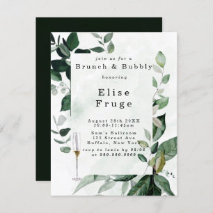 Rustic Greenery Eucalyptus Brunch & Bubbly Invitation