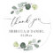 Rustic Greenery Eucalyptus Personalized Thank You