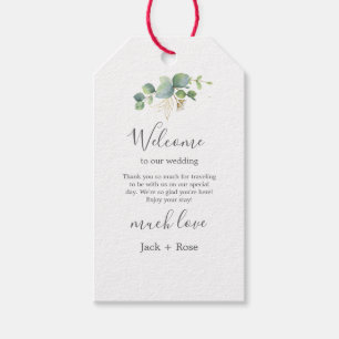   Rustic Greenery Eucalyptus Summer Wedding.  Gift Tags