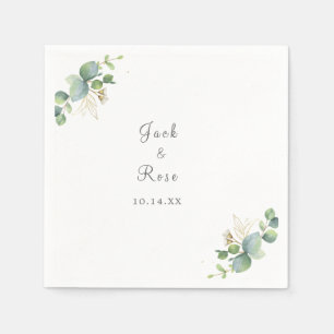   Rustic Greenery Eucalyptus Summer Wedding.  Napkin