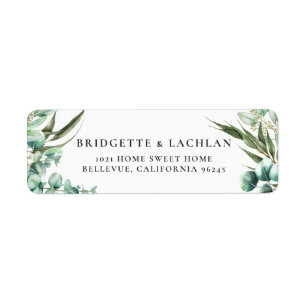 Rustic Greenery Eucalyptus Wedding Address