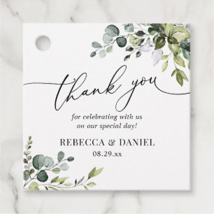 Rustic Greenery Eucalyptus Wedding Thank You  Favour Tags