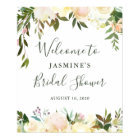 Rustic Greenery Floral Bridal Shower Welcome Sign