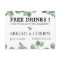 Rustic Greenery FREE DRINKS Save the Date