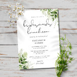 Rustic Greenery Monogram Bridesmaids Luncheon Invi Invitation<br><div class="desc">This elegant botanical greenery leaves bridesmaid's luncheon invitation can be personalised with your information in chic typography with your monogram initials on the reverse. Designed by Thisisnotme©</div>