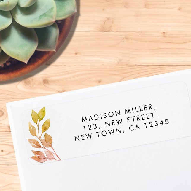 Rustic Greenery Return Address Label (Creator Uploaded)