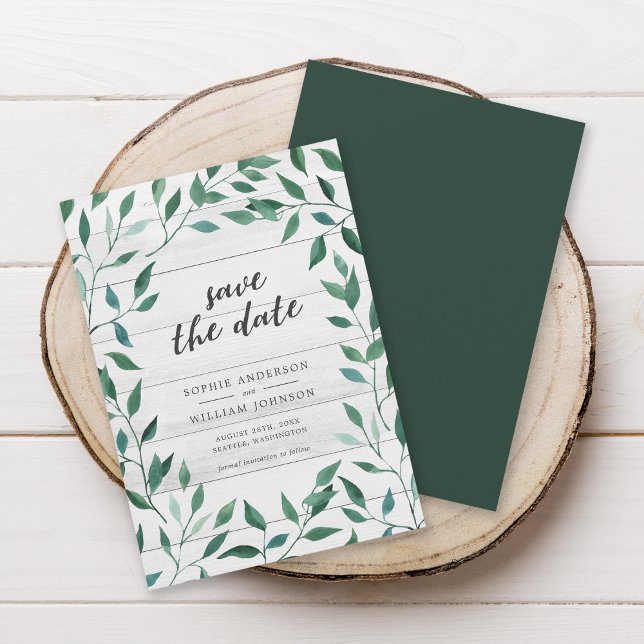 Rustic Greenery Save the Date (Creator Uploaded)