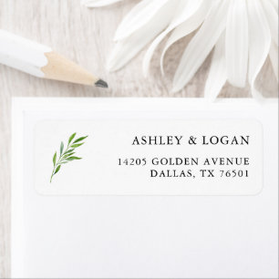 Rustic Greenery Simple Return Address