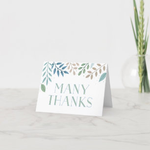 Rustic Greenery  Thank You Card