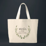 Rustic Greenery Vine Mother of The Groom Large Tote Bag<br><div class="desc">By Honey & Birch Studios</div>