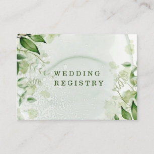 Rustic Greenery Vineyard Wedding Registry Business Business Card