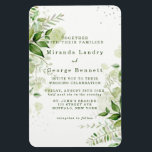 Rustic Greenery Vineyard White Wedding Invitation Magnet<br><div class="desc">This design features leaves in hunter emerald green watercolor colours,  classic white and light green beautiful background. Great for your greenery wedding celebrations!</div>