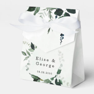 Rustic Greenery Watercolor Eucalyptus Wedding Favour Box