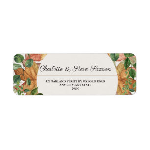 Rustic Greenery Watercolor Wedding Return Address