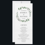 Rustic Greenery Wedding Ceremony Program Invitation<br><div class="desc">Simply elegant programs that are perfect for sharing important details of your special day with your guests. Visit our website at berryberrysweet.com for stylish stationery designs and personalised gifts!</div>