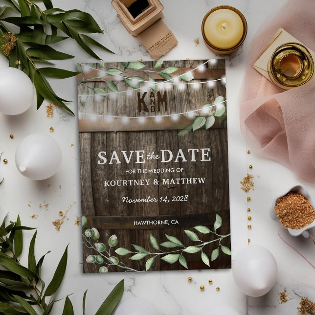 Rustic Greenery Wedding Save the Date (Creator Uploaded)
