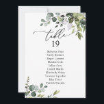 Rustic Greenery Wedding Seating Chart Table Cards<br><div class="desc">Designed to coordinate with our Boho Greenery wedding collection,  this customisable Menu Template features mixed watercolor greenery leaves paired with a classy serif in black. Matching items available.</div>