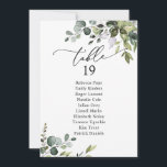 Rustic Greenery Wedding Seating Chart Table Cards<br><div class="desc">Designed to coordinate with our Boho Greenery wedding collection,  this customisable Menu Template features mixed watercolor greenery leaves paired with a classy serif in black. Matching items available.</div>