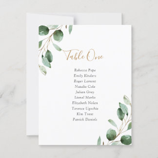 Rustic Greenery Wedding Table Plan Seating Cards