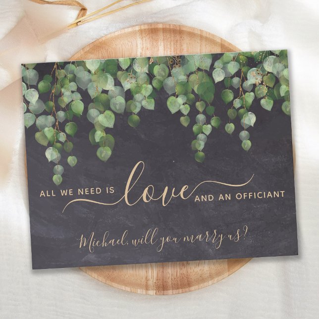 Rustic Greenery Will You Marry Us Officiant Invitation (Creator Uploaded)