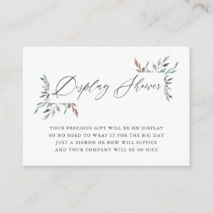 Rustic Greenery Winter Baby Shower Display Shower Enclosure Card