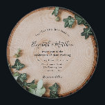 Rustic Greenery & Wood Slice Wedding Celebration Magnet<br><div class="desc">A delicate watercolor illustration featuring a rustic wood slice with visible tree rings,  encircled by lush greenery,  including ferns,  moss,  and small plants. The soft brushstrokes and blended colours create a serene and organic composition,  perfect for nature lovers and woodland-inspired decor.</div>