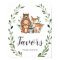 Rustic Greenery Woodland Animals Favors Sign 