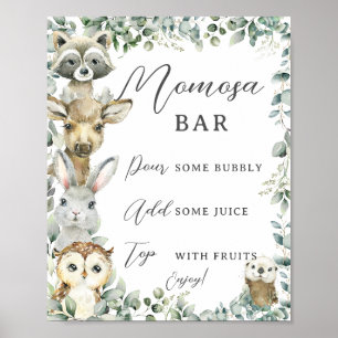 Rustic Greenery Woodland Animals Moomosa Bar Sign