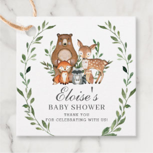 Rustic Greenery Woodland Baby Shower Thank You Favour Tags