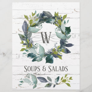 Rustic Greenery Wreath Recipe Organiser Divider
