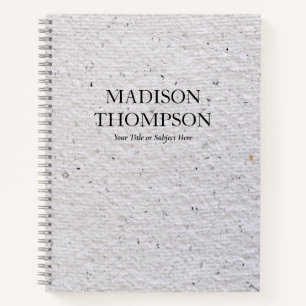 Rustic Grey Antique Vintage Paper Texture  Notebook