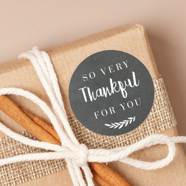 Rustic Grey Autumn Fall Thanksgiving Gift Classic Round Sticker (Creator Uploaded)