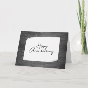 Rustic Grey Barnwood Birthday Card