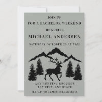 Rustic Grey Buck Hunting Bachelor Weekend