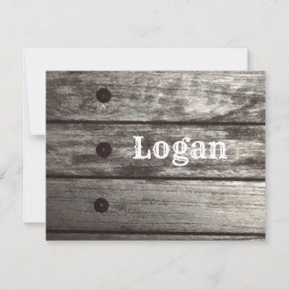 Rustic Grey Fence Thank You Note Card