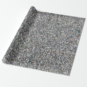 Rustic grey gravel rocks texture pattern  wrapping paper